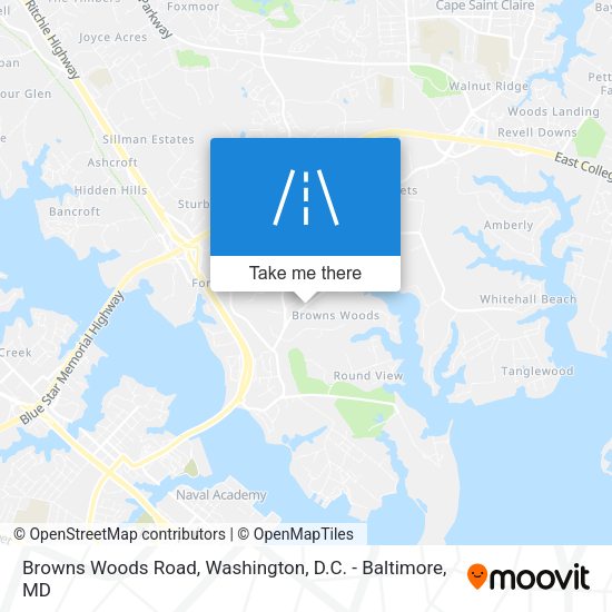 Browns Woods Road map
