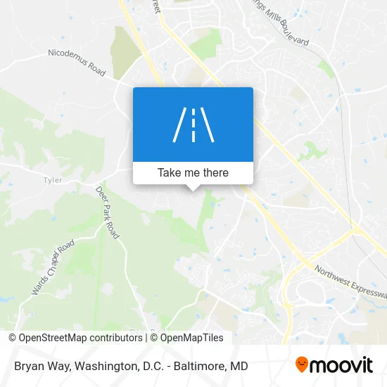 Bryan Way map