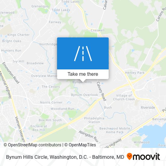 Bynum Hills Circle map