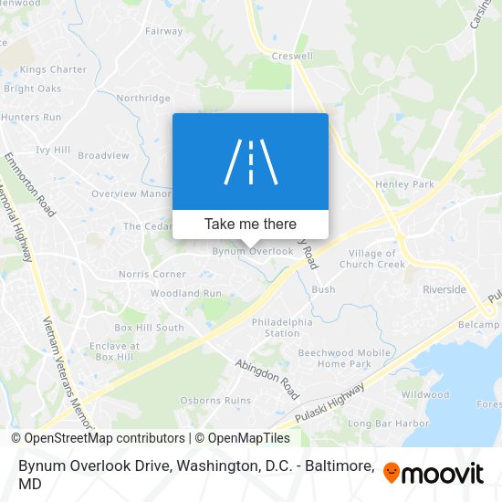 Bynum Overlook Drive map