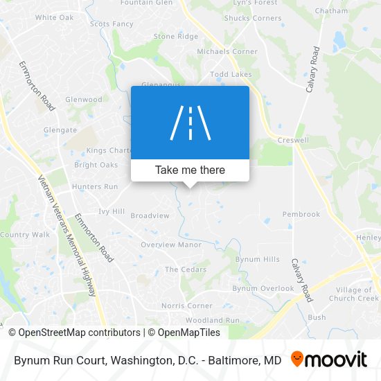 Mapa de Bynum Run Court