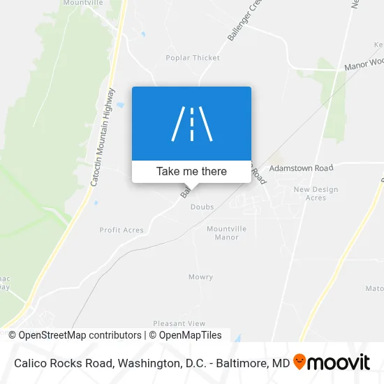 Calico Rocks Road map