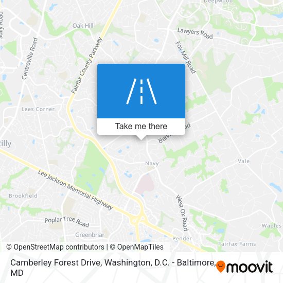 Camberley Forest Drive map