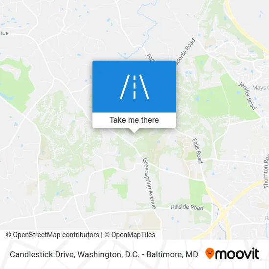 Candlestick Drive map