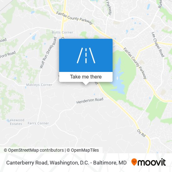 Canterberry Road map