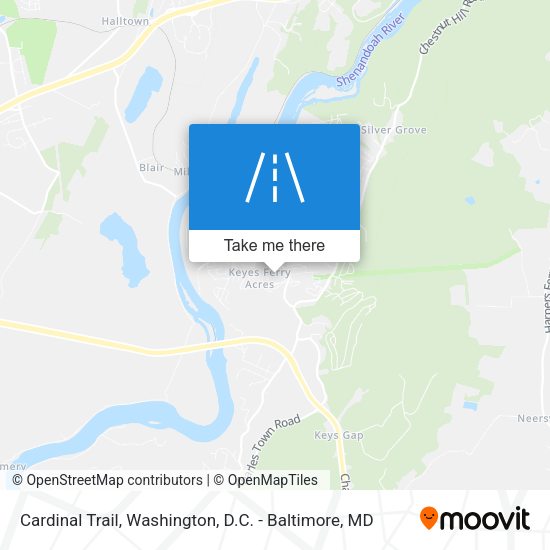 Cardinal Trail map