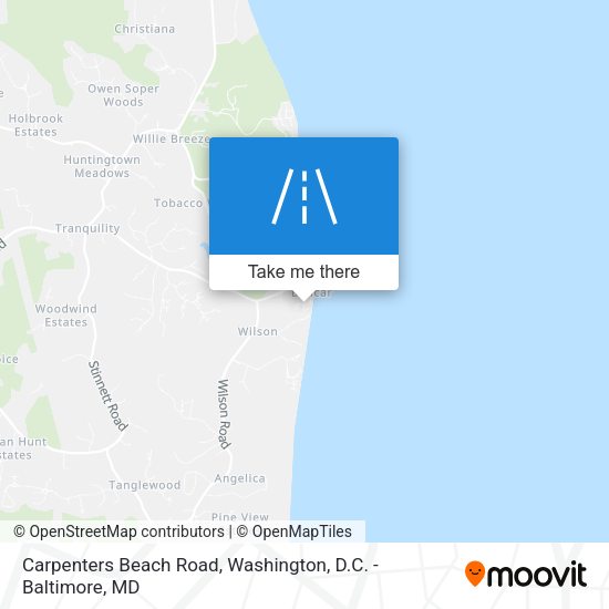 Carpenters Beach Road map