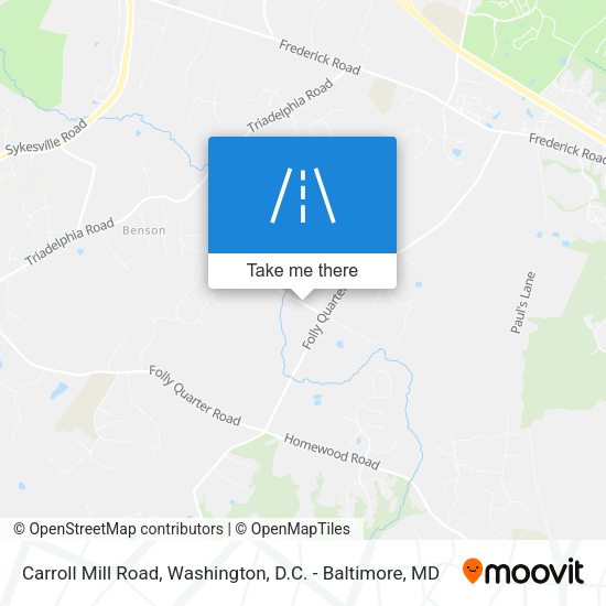 Mapa de Carroll Mill Road