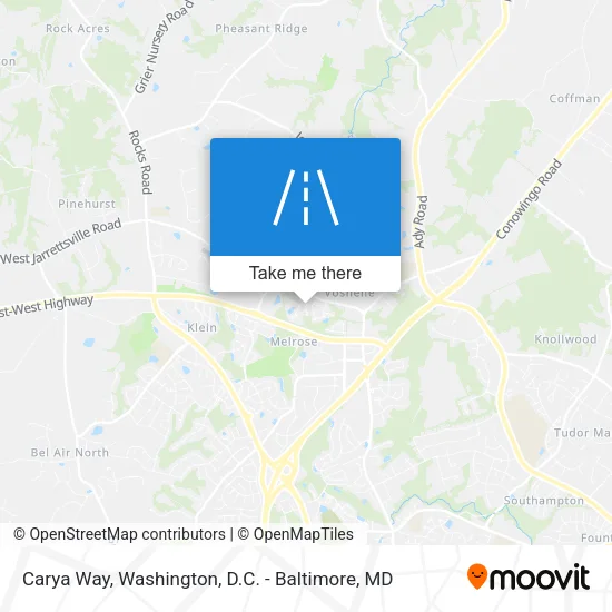 Carya Way map