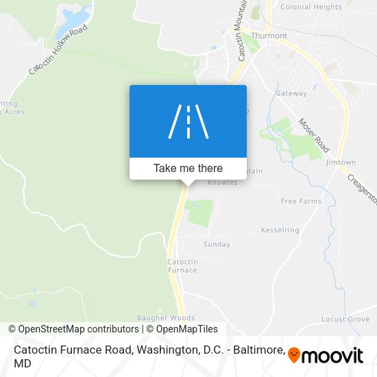 Catoctin Furnace Road map
