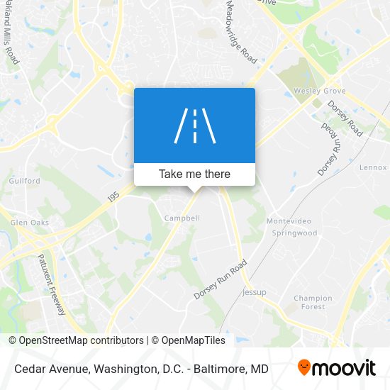 Cedar Avenue map