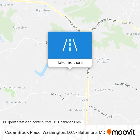 Cedar Brook Place map