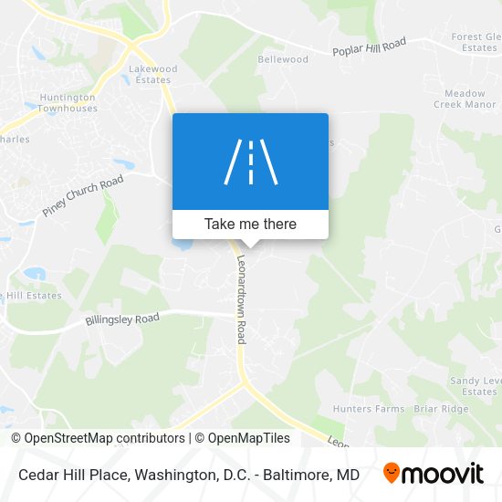 Cedar Hill Place map