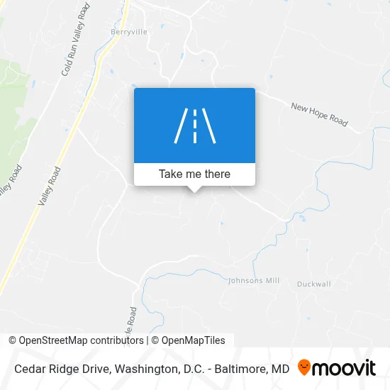 Cedar Ridge Drive map