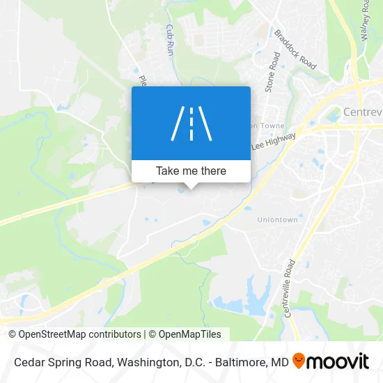 Cedar Spring Road map