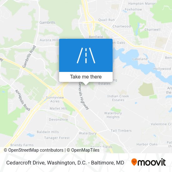 Mapa de Cedarcroft Drive