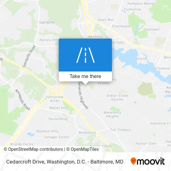 Cedarcroft Drive map