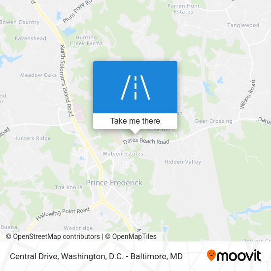 Central Drive map