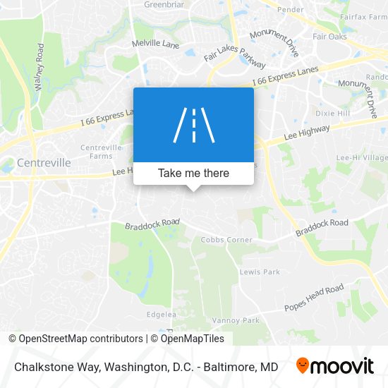 Chalkstone Way map