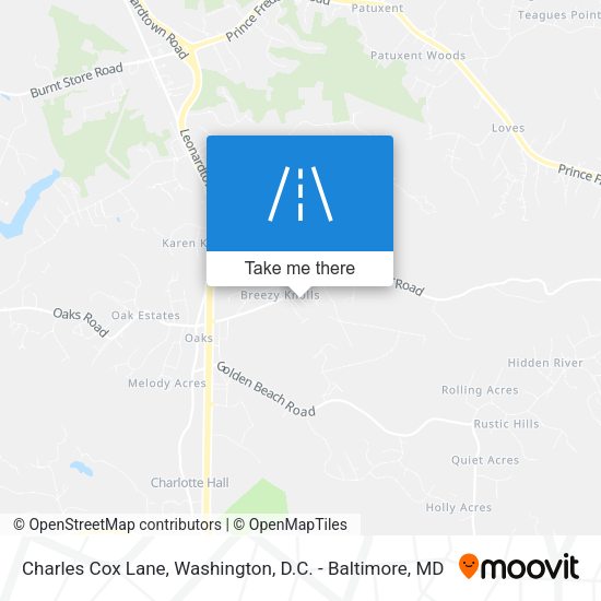 Charles Cox Lane map