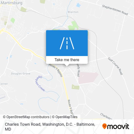 Charles Town Road map