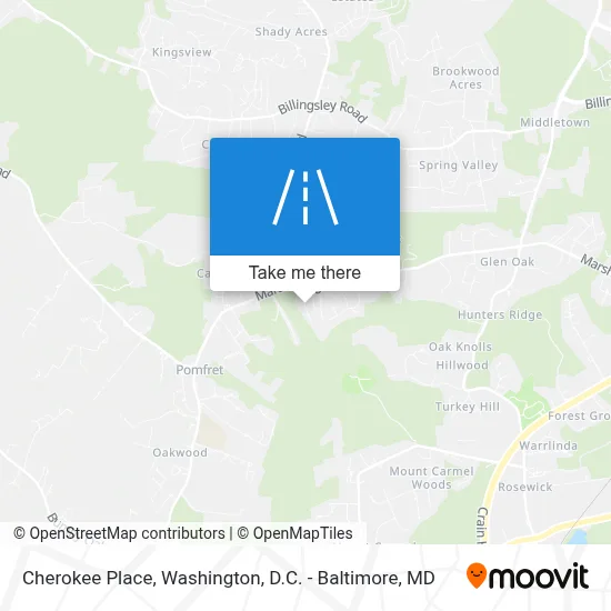 Cherokee Place map