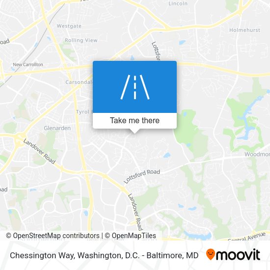 Chessington Way map