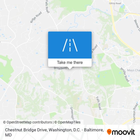 Mapa de Chestnut Bridge Drive