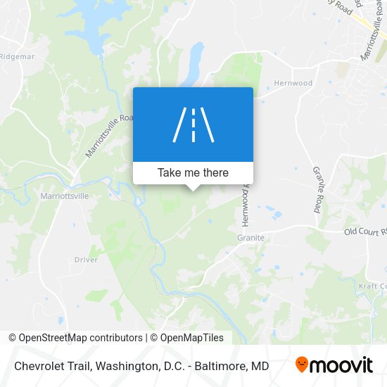 Chevrolet Trail map