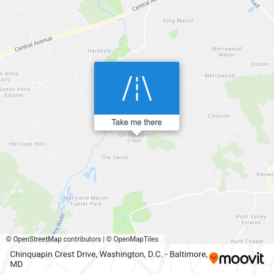 Chinquapin Crest Drive map