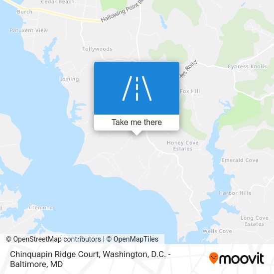 Chinquapin Ridge Court map