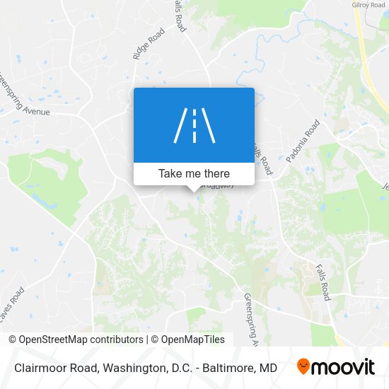 Clairmoor Road map