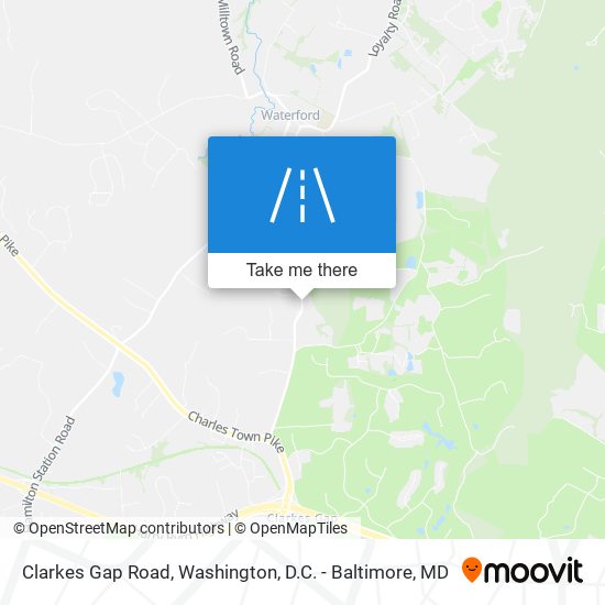 Clarkes Gap Road map