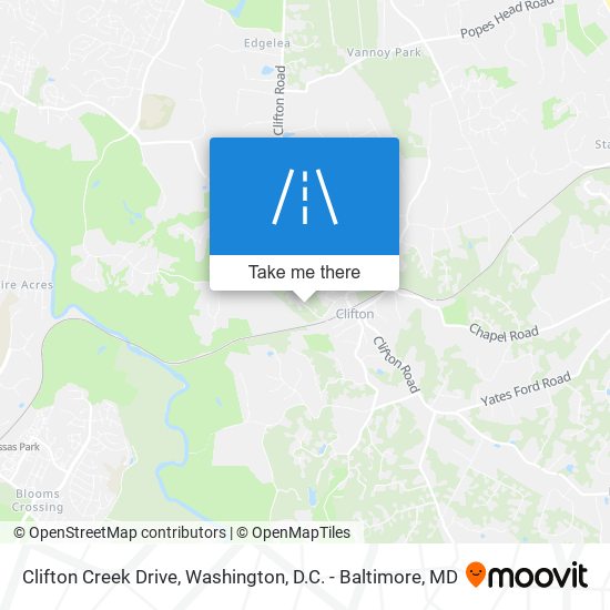 Clifton Creek Drive map
