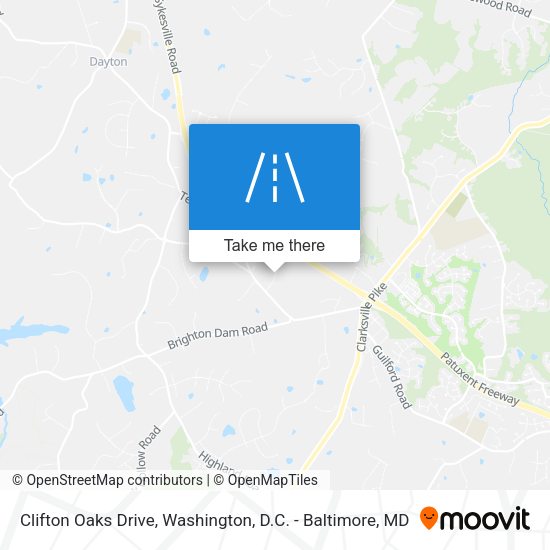Clifton Oaks Drive map