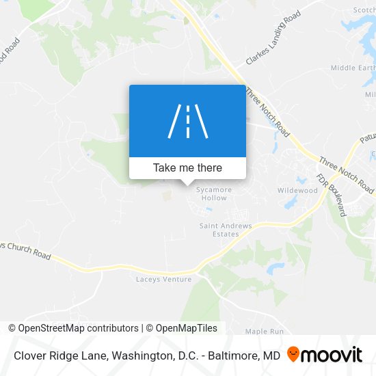 Clover Ridge Lane map
