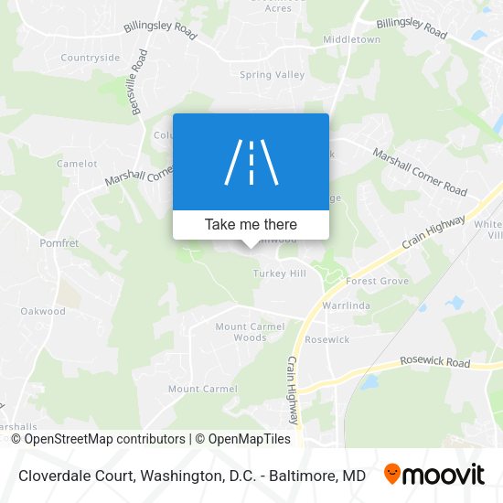 Cloverdale Court map