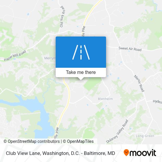 Club View Lane map