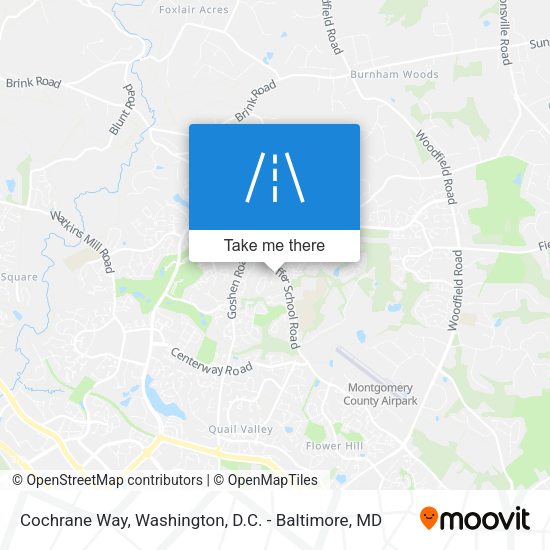 Cochrane Way map