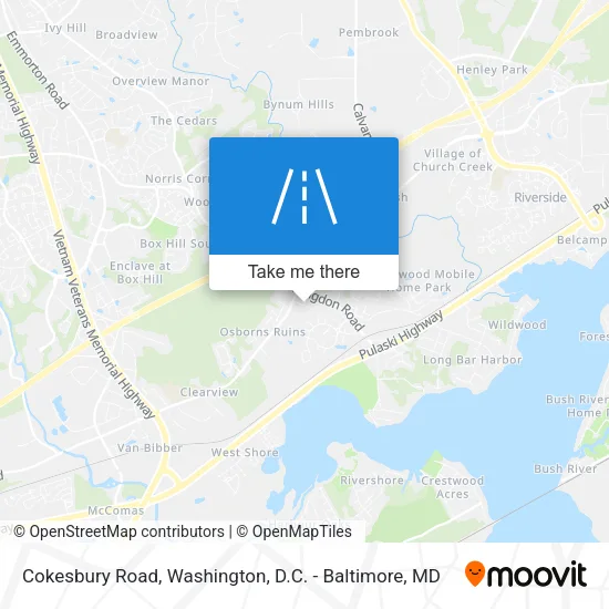 Cokesbury Road map