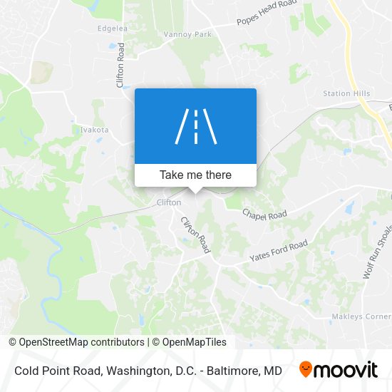 Cold Point Road map