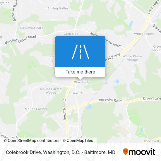 Mapa de Colebrook Drive