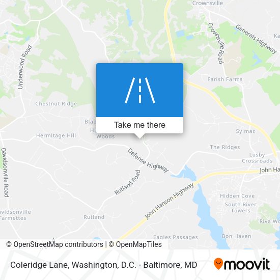 Mapa de Coleridge Lane