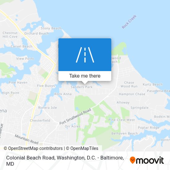 Mapa de Colonial Beach Road