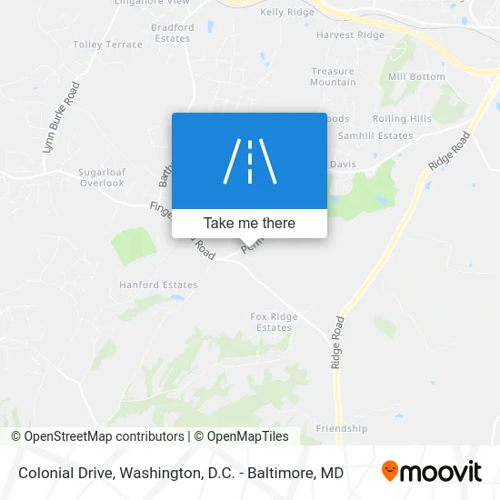 Colonial Drive map