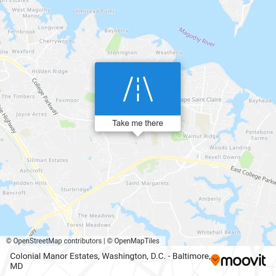 Colonial Manor Estates map