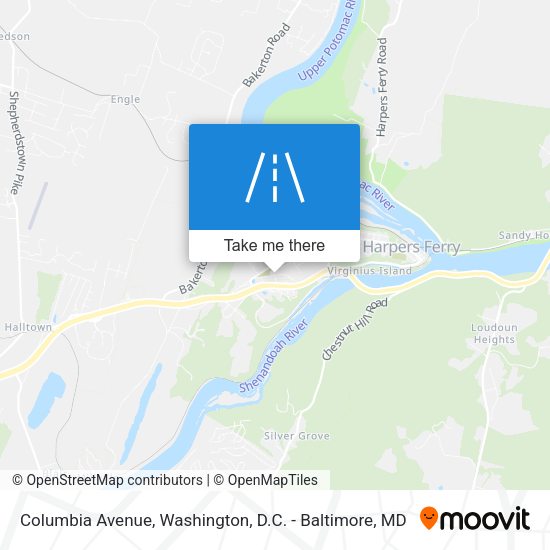 Columbia Avenue map