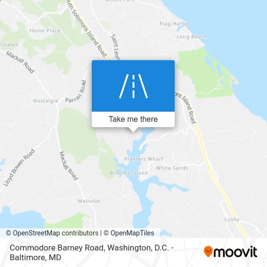 Commodore Barney Road map