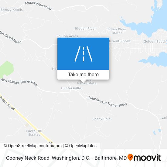 Cooney Neck Road map