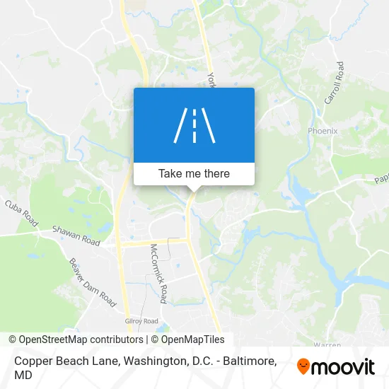 Copper Beach Lane map